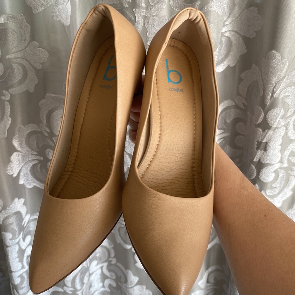 Bakers Comfort Collection Nude Napa St Soft Heels Luiza Syle